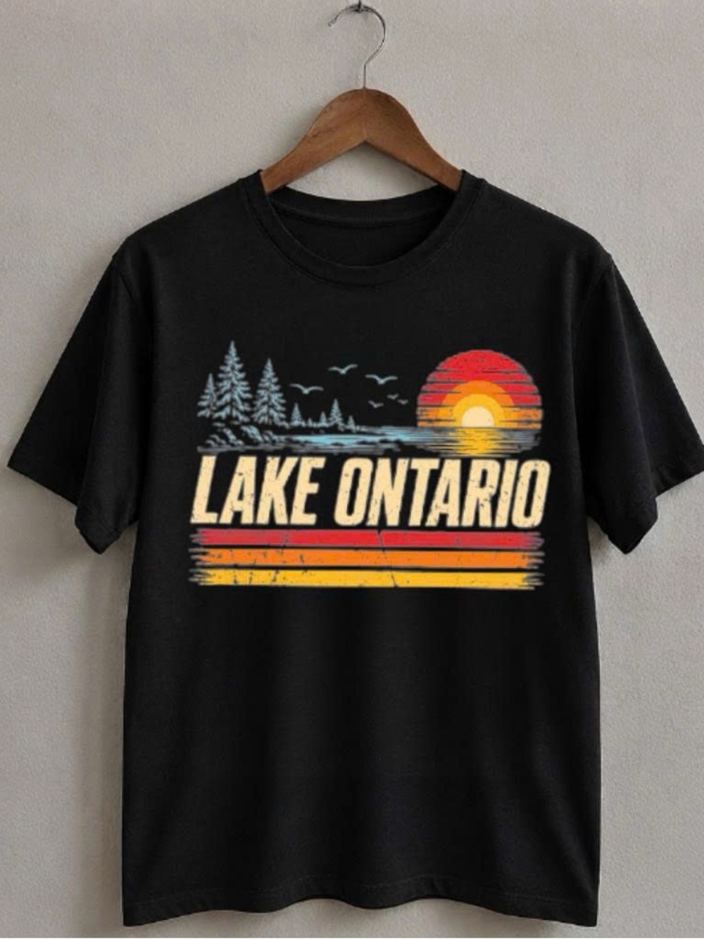 Lake Ontario Graphic T-Shirt - Black